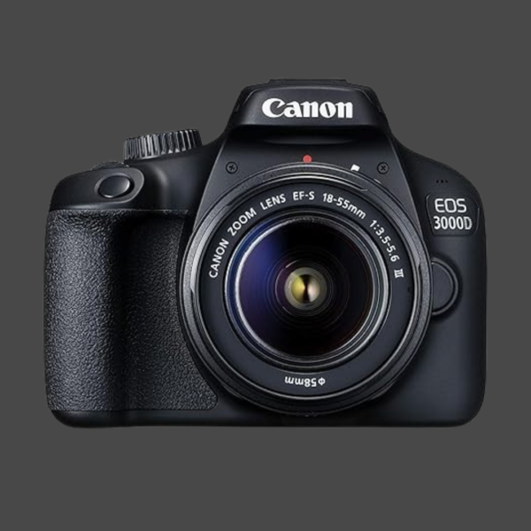 Canon EOS 3000D 18MP Digital SLR Camera (Black) with 18-55mm is II Lens, 16GB Card and Carry Case